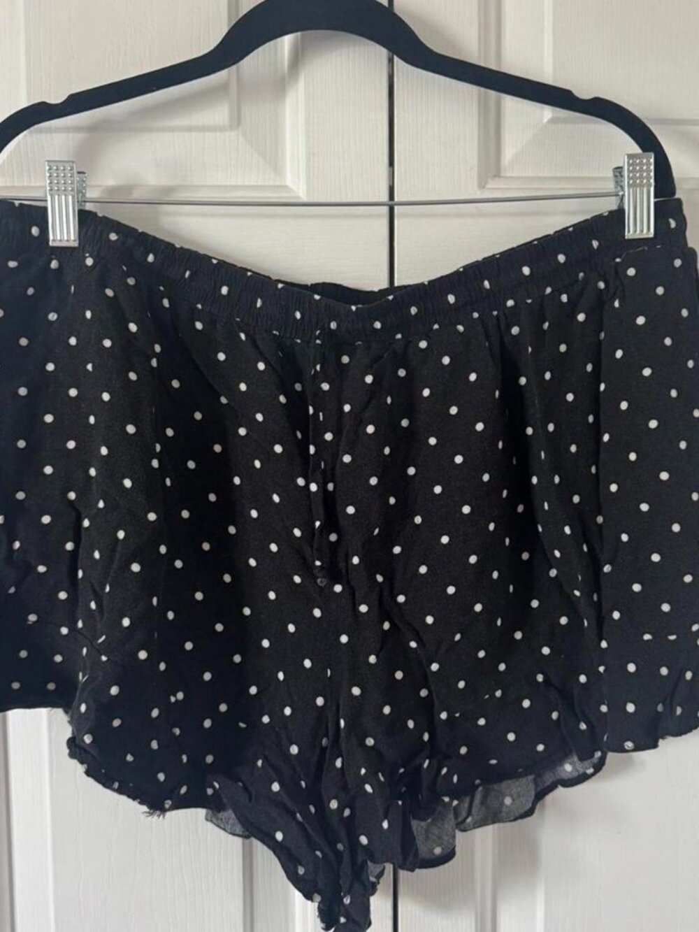 Mossimo black with white polka-dot shorts